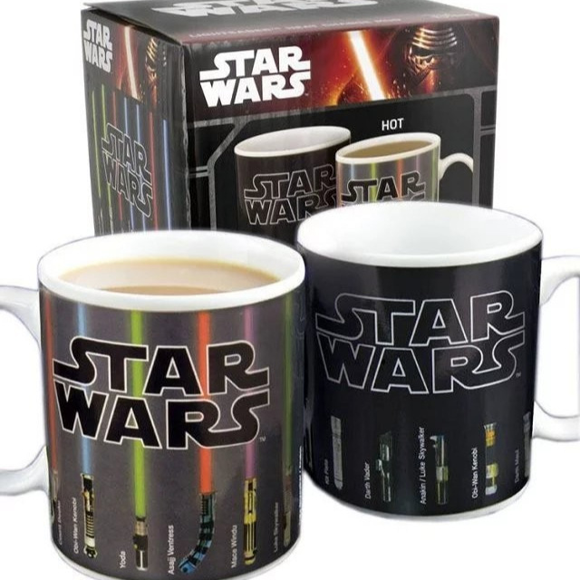 Star Wars Mug星球大战光剑热反应陶瓷咖啡变色马克杯游戏机 水杯