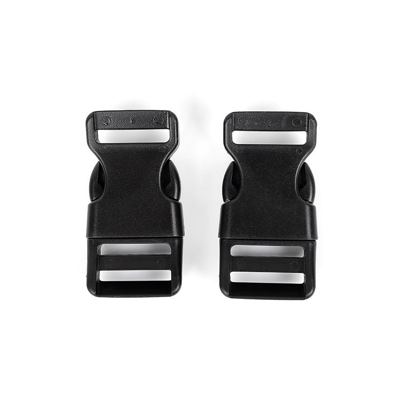 En stock al por mayor correa de pecho de collar de perro con hebilla de bloqueo mascota anti-rotura de plástico negro + botón rojo hebilla de seguridad image 5