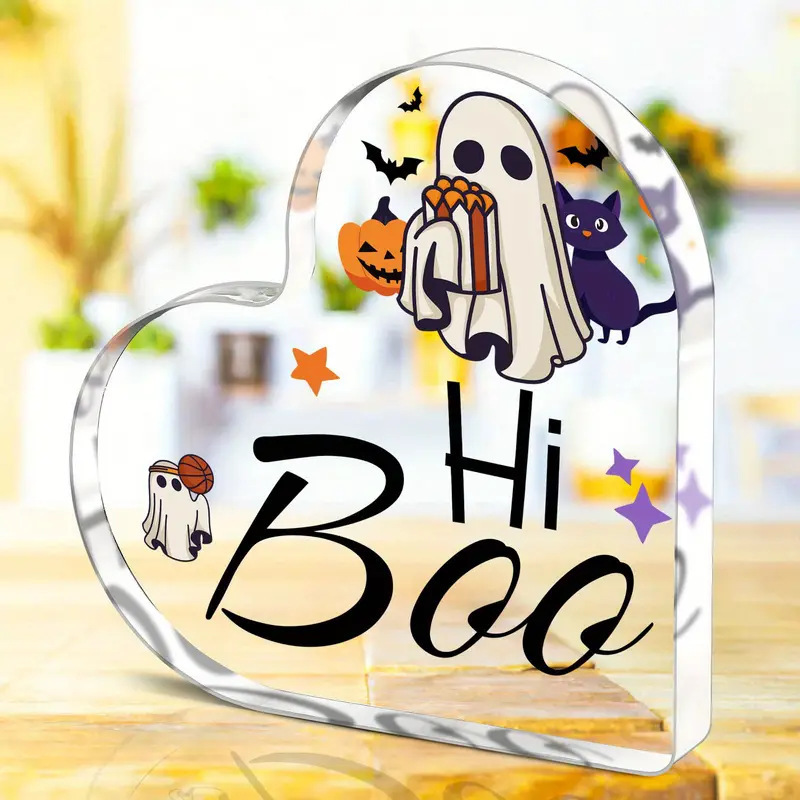 家族、友人、同僚へのハロウィーンギフトとして、新しいハロウィーンのハート型アクリル装飾品を越境で購入できます。|undefined