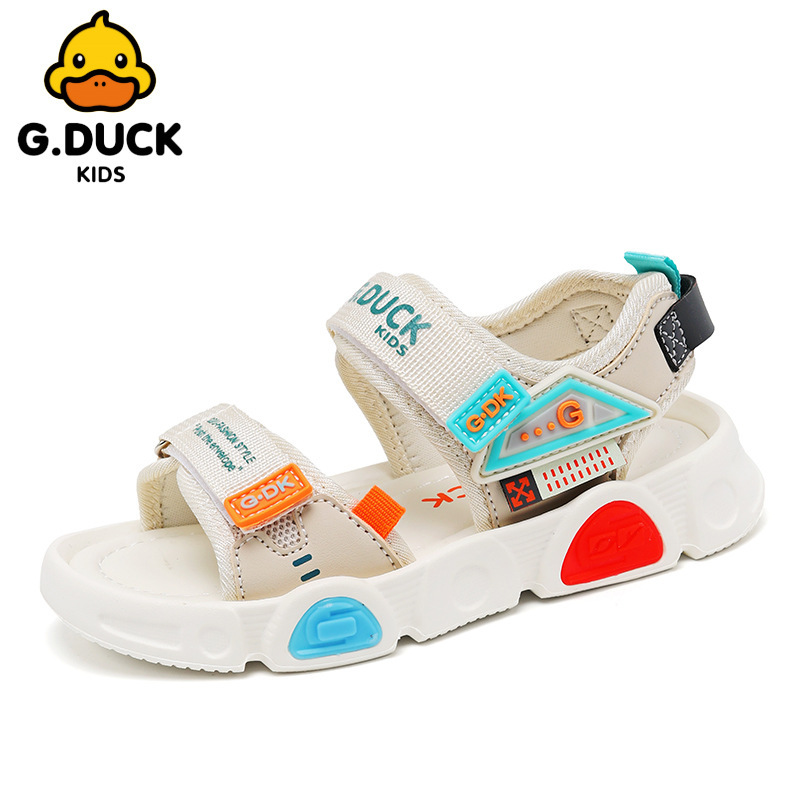 Zapatos de playa de la marea de niños nuevos zapatos de playa de verano ocio playa 661252025 niño amarillo pequeño y mediano pato deportivo frío