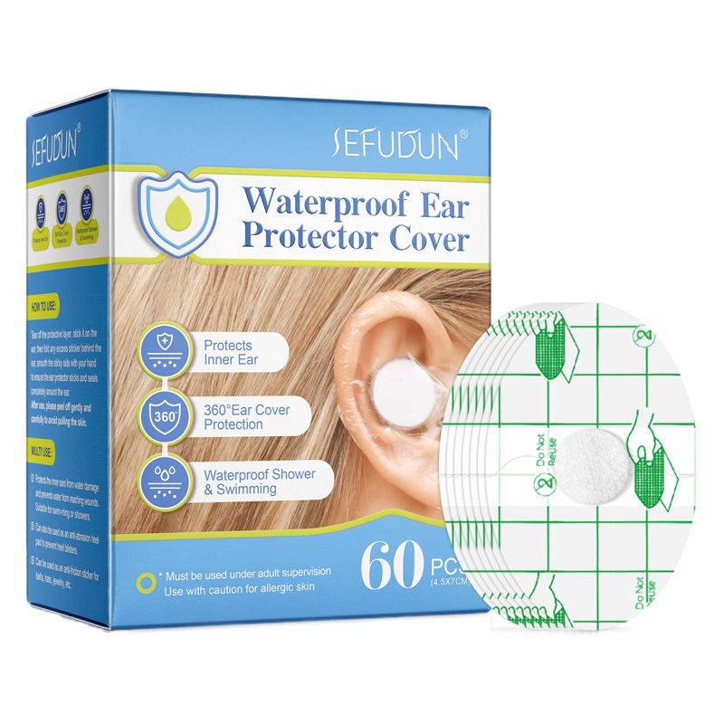 SEFUDUN Pegatinas impermeables del oído del niño del baño protector de oído artefacto champú protector de oído natación protector de oído 60 Unid
