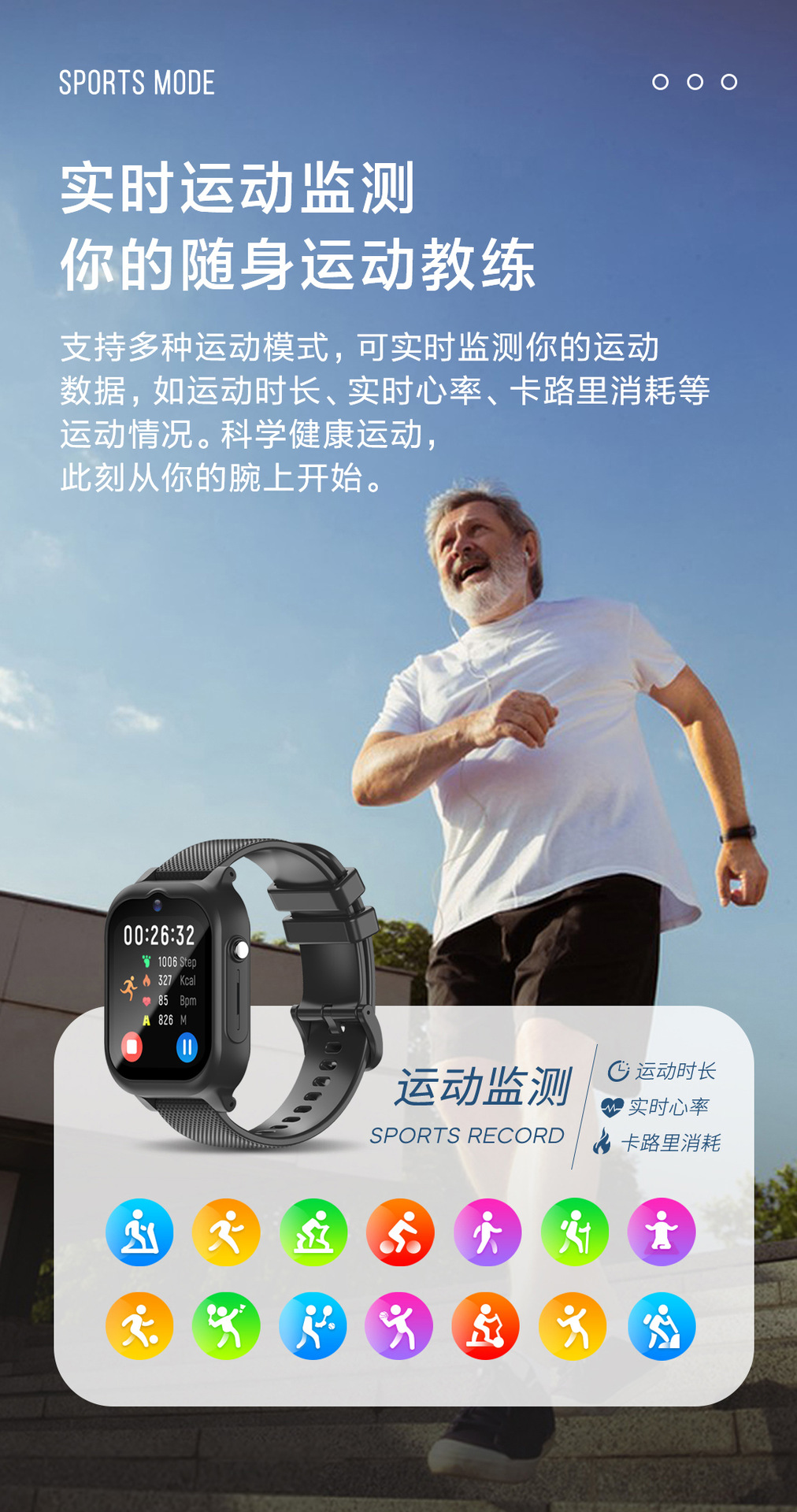 The new K26L all-network elderly smartwatch for heart rate, blood oxygen, body temperature and health monitoring, as well as smart positioning for the elderly Item Picture