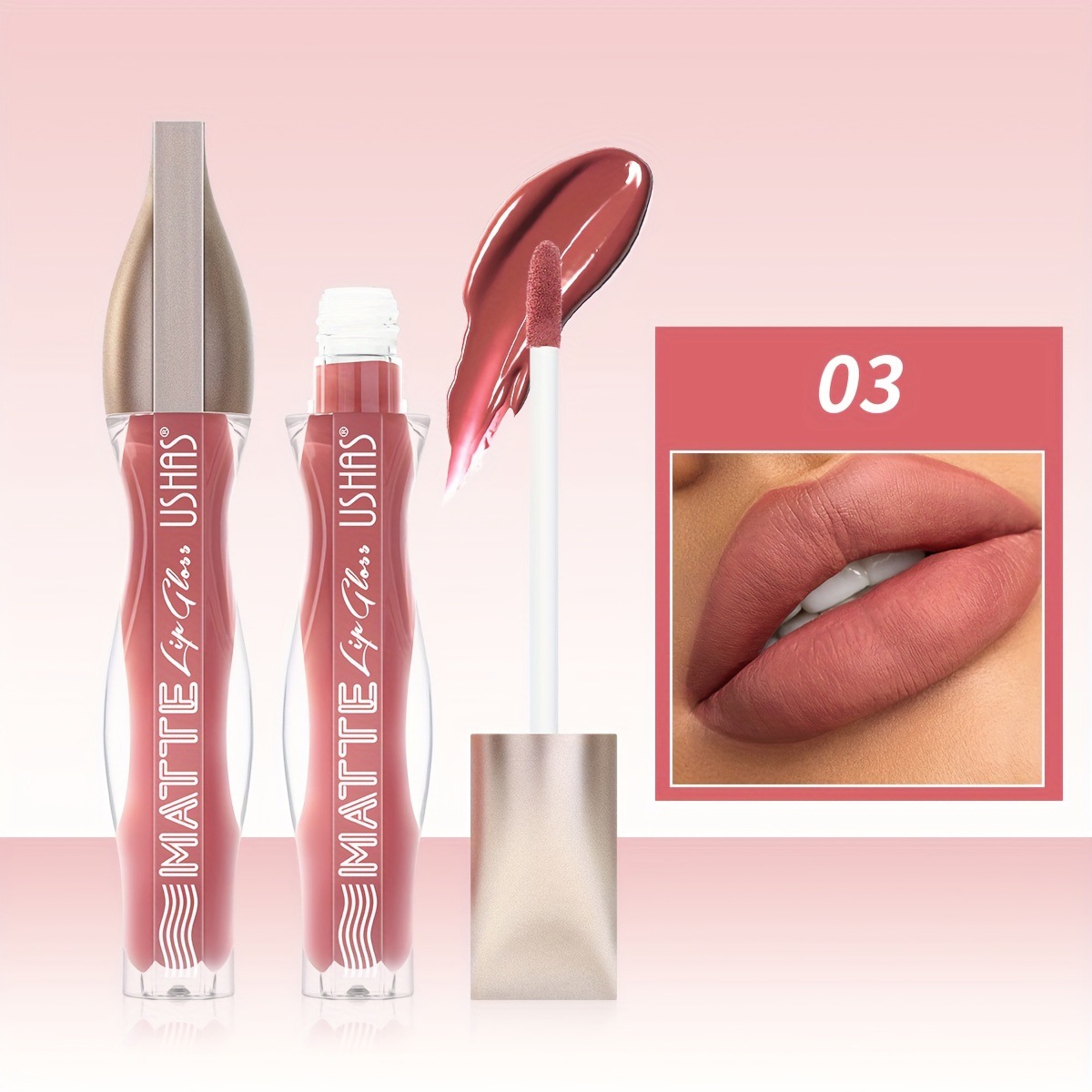 USHAS Europa y los Estados Unidos transfronterizos spot lipstick lipstick impermeable suave no pegajoso taza líquido lipstick LG2503