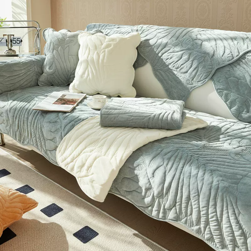 牛奶绒沙发垫秋冬款防滑坐垫子加厚防滑坐垫子高质量沙发盖巾