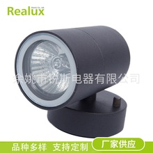 GU10铝制外壳圆柱射灯 现代简约壁灯 别墅庭院户外照明灯