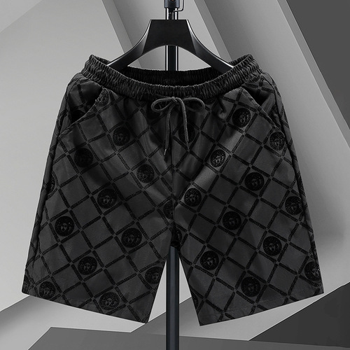 Champion European shorts for men, summer high-end velour loungewear, men's beach pants