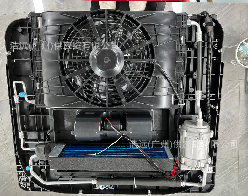 Manufacturer Wholesale 12V/24V Car Air Conditioning System, 2400W Cooling Capacity Vehicle-Mounted Electric Rooftop Air Conditioner