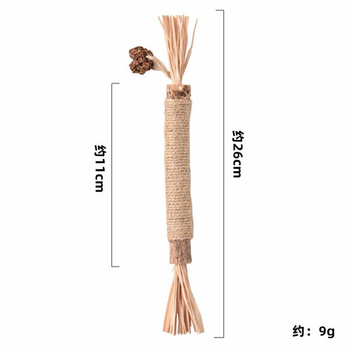 Hemp rope wood polygonum catnip ball amusing cat stick self-stimulating and relieving boredom resistant to chewing teeth kitten kitten cat toys supplies