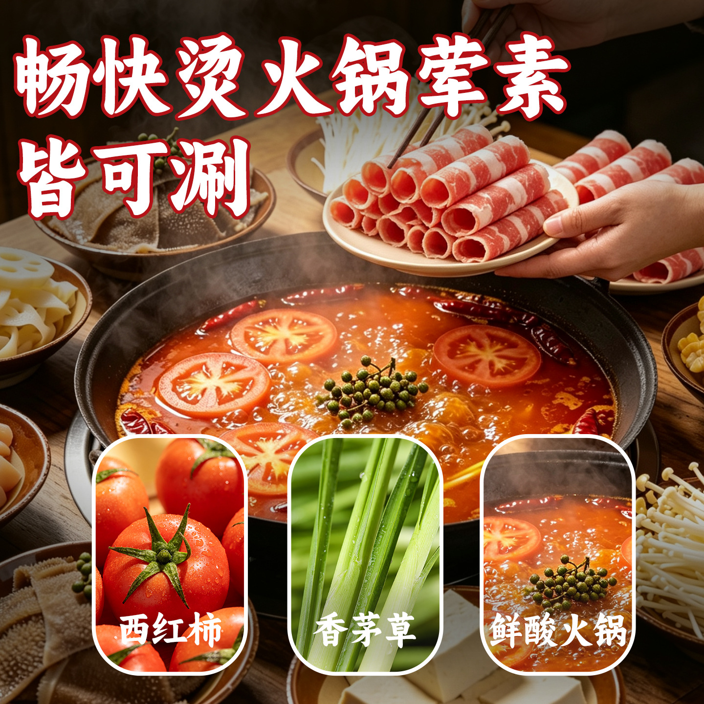 厂家直供商用香草酸汤鸡 酸汤肥牛火锅底料批发高汤调料量大价优