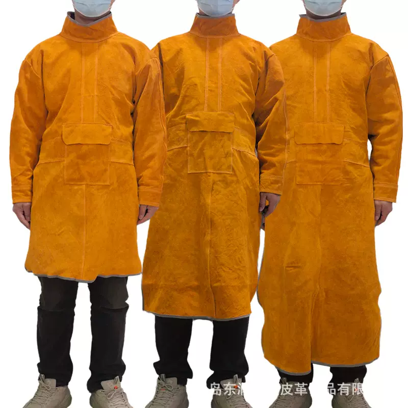 牛皮反穿连体隔热防阻燃防火星耐高温焊接电焊工作服 多尺码可选