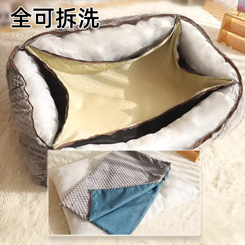 Perrera invierno cálido perro cama Golden Retriever mascota estera para dormir cuatro estaciones perro grande extraíble y lavable perro sofá perro mat