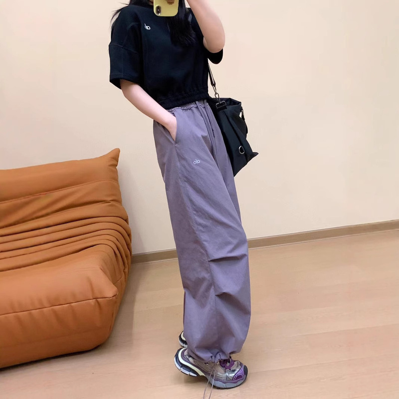 Alo长裤女士秋季新款户外运动宽松都市风百搭休闲款显瘦工装裤女|undefined