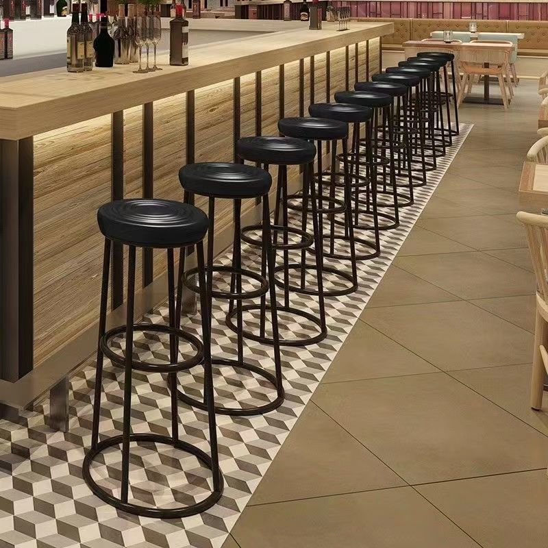 Light Luxury Bar Chair, Bar Stool, Milk Tea Shop Commercial Stool, Cafe High Stool, Front Desk Ktv Mobile Phone Shop High Stool