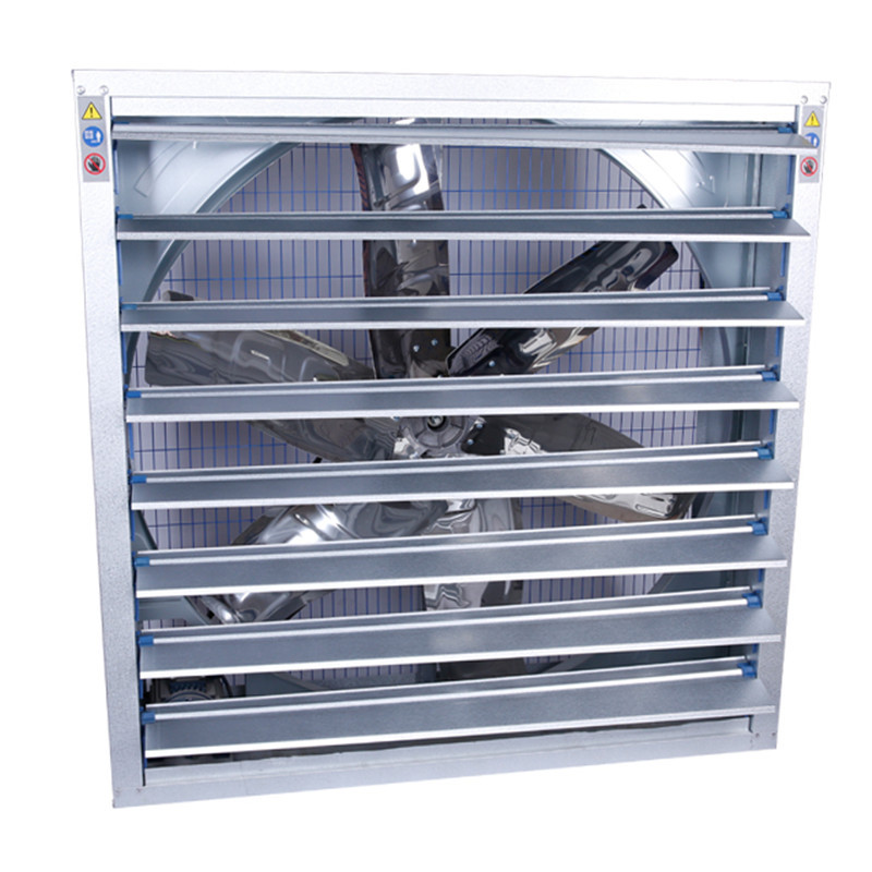 厂家直销900型重锤式负压风机方形不锈钢叶片自动百叶轴流风机