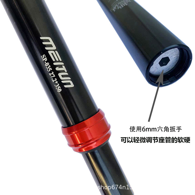 Tubo de asiento de amortiguación de bicicletas de doble clavo tubo de asiento de asiento 27.2 / 30.4 / 30.9 / 31.6 tubo de silla de asiento de amortiguación