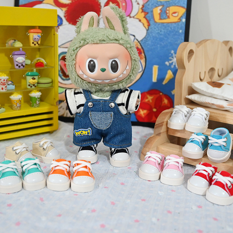 Labubu Shoes Bjd 6-Point Doll Sneakers 17cm Lina Bell Shoes 10cm Cotton Doll Shoes