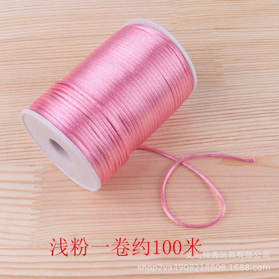 Tejido cuerda roja Jade hilo hecho a mano bricolaje pulsera de oro con cuentas cobre material moneda tejida nudo Chino