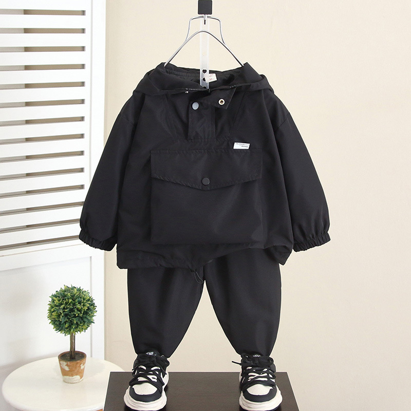 6059 Ropa para niños Traje de otoño para niños 2024 Nuevo estilo Primavera y otoño Chaquetas para niños guapos Chaqueta de dos piezas para bebés