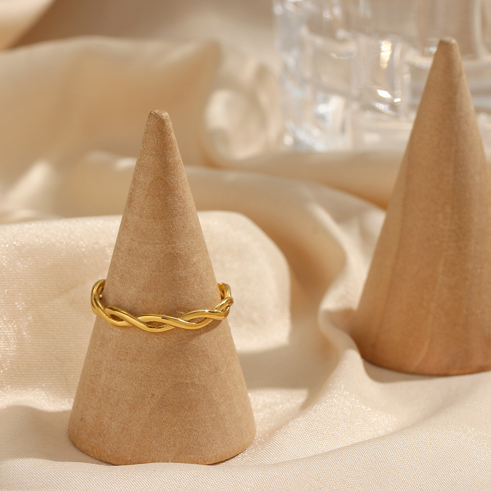 Lady Geometric Stainless Steel Rings Plating Stainless Steel Rings