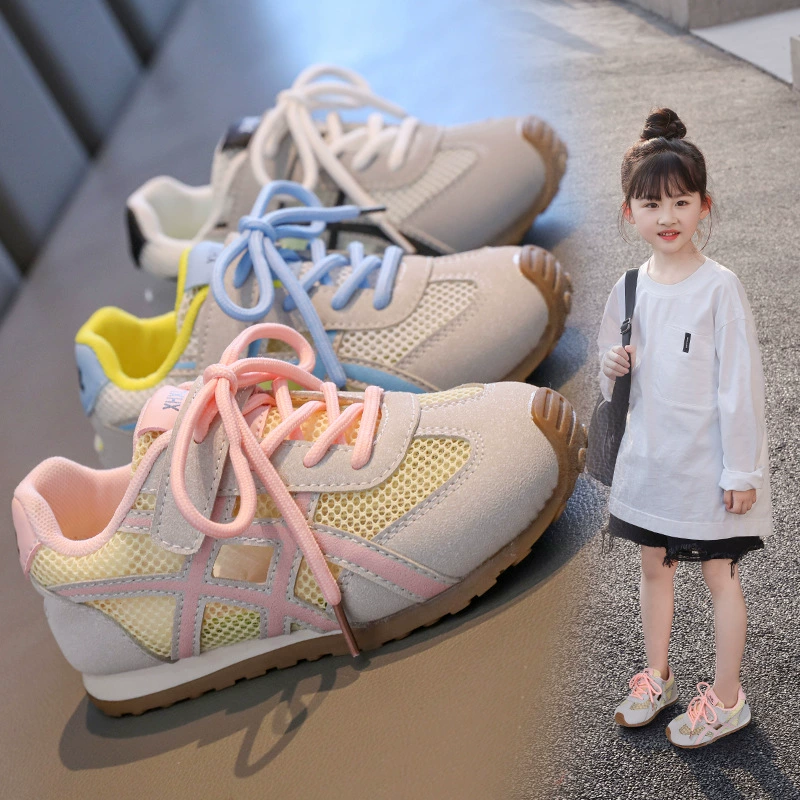 Детские летние босоножки с сетчатой рамкой, новинка 2025 года, дышащие, с вырезами, для мальчиков и девочек, повседневная обувь