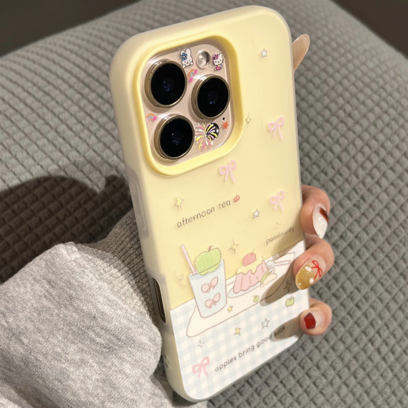 春夏蝴蝶结蛋糕适用苹果手机壳果冻壳苹果全包软|undefined