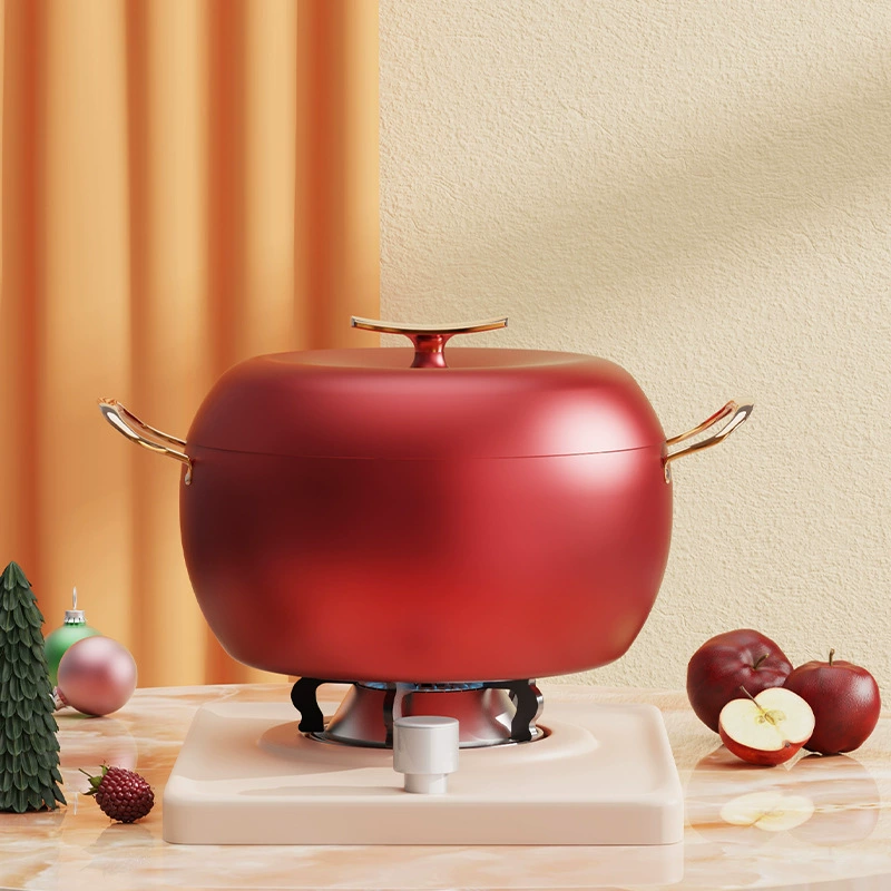 Фабрика оптом яблочный суп горшок бытовой тушеный суп горшок бинауральные антипригарным здоровья горшок суп горшок подарочная упаковка может быть отправлена от имени