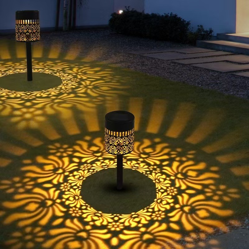 Cross-Border Explosion Amazon Solar Peony Flower Ground Plug Outdoor Garden Light