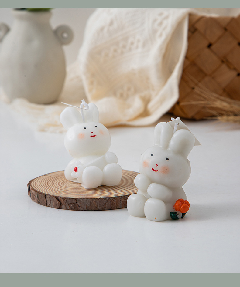 兔子香薰蜡烛伴手礼ins创意家居摆饰套装拍摄道具跨境蜡烛结婚礼详情15