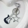 Black guitar, keychain
