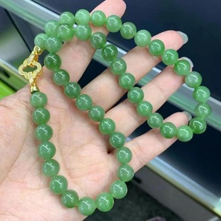Factory wholesale natural Hetian jasper necklace jasper mother chain DIY Joker jewelry live supply