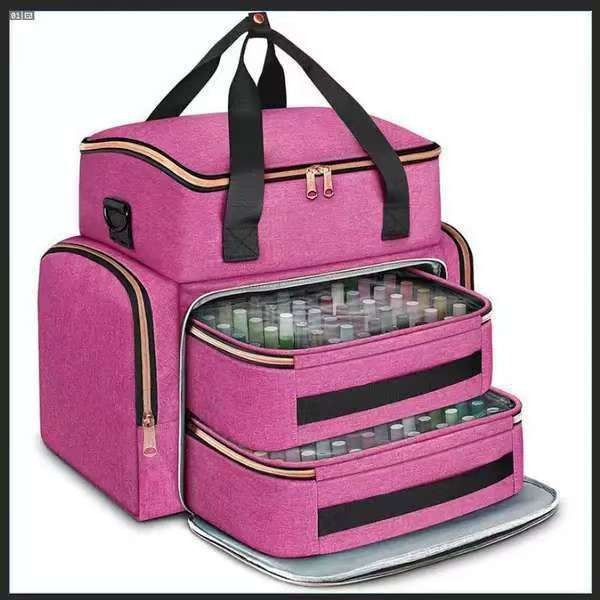 Bolsa Organizadora de Esmaltes de Uñas de Poliéster Multifuncional para Almacenamiento Doméstico y Viajes