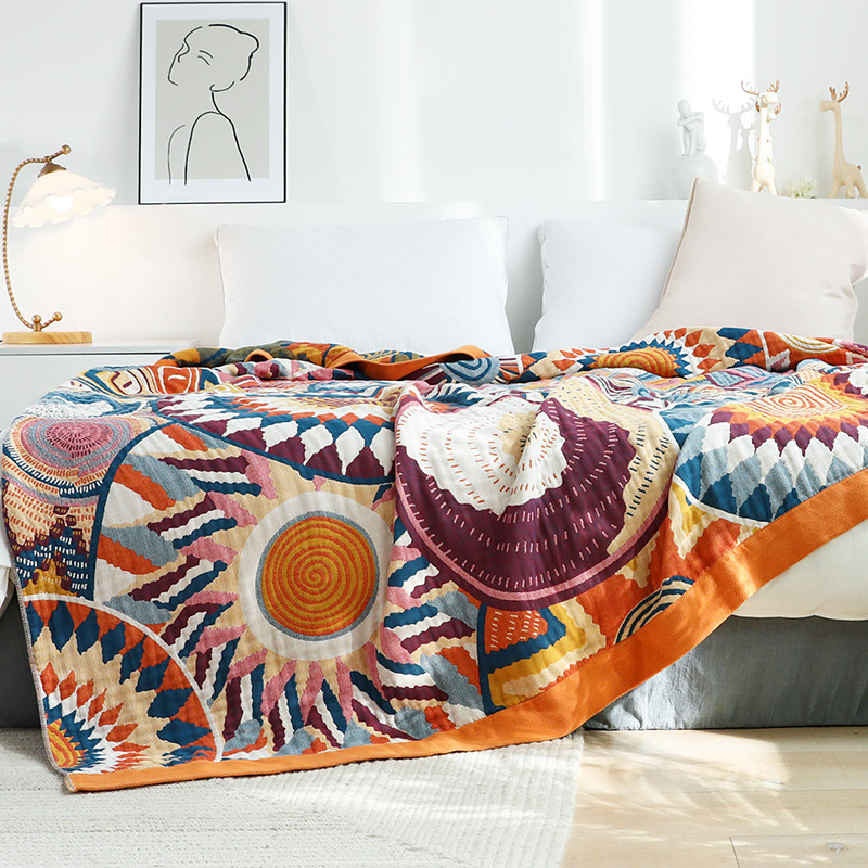 Simple gauze cotton towel quilt double quilt modern summer cool quilt thin summer air conditioning nap blanket drop shipping