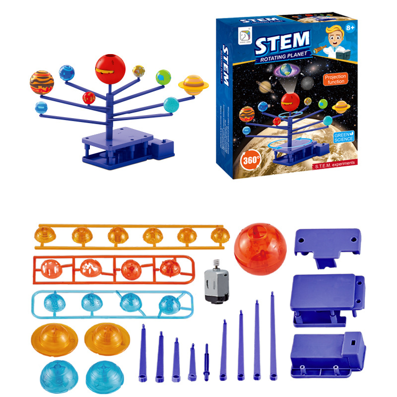 Xuema ocho planetas instrumento de aprendizaje Sistema Solar modelo alumnos de la escuela primaria galaxia eléctrica de tres bolas Instrumento astronómico material didáctico