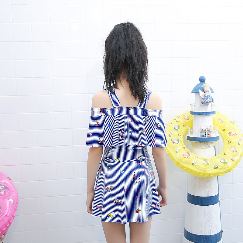 Traje de baño para niños de una sola pieza para niñas de estilo falda de tirantes para niños niñas Boxer lindo princesa traje de baño fábrica al por mayor