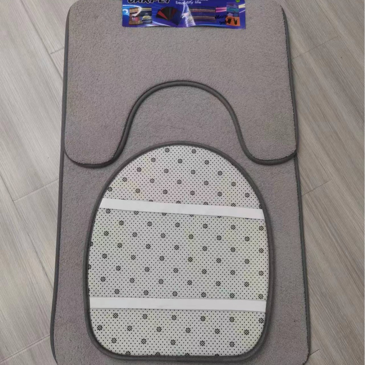 Juego de Alfombrillas de Baño de 3 Piezas Absorbente y Antideslizante