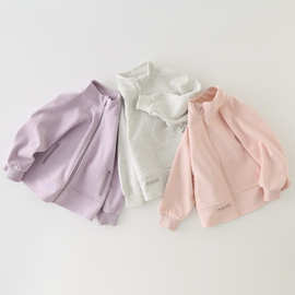 女童洋气立领外套儿童长袖开衫中大童装上衣小女孩春秋季新款童装