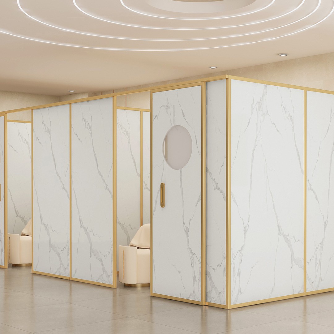 Light Luxury Beauty Salon Partition Foot Bath Massage Room Partition Screen Head Therapy Nail Salon Health Center Sliding Partition