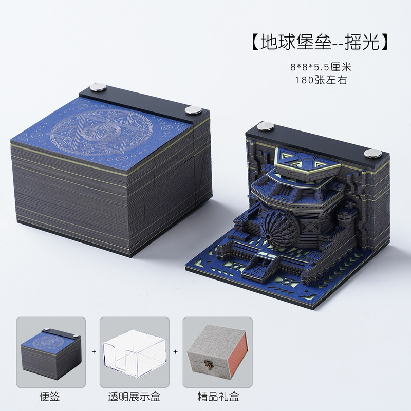 2026 ハリーポッター 3D 立体付箋 英語版 オーナメント ホグワーツ付箋 カレンダー 手切り ギフト|undefined