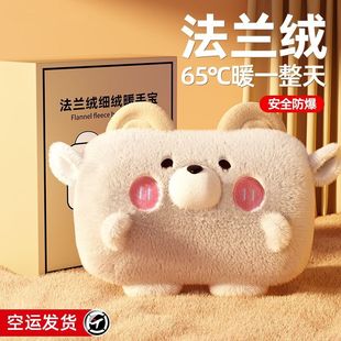 Hot water bag rechargeable warm baby explosion-proof electric hand warmer water bag girls' plush cloth cover warm quilt warm baby