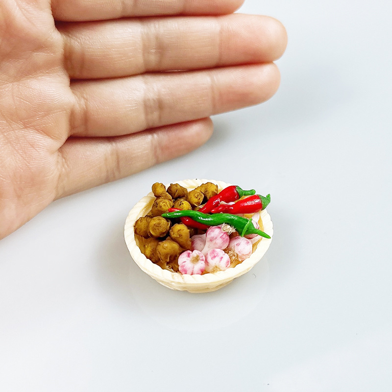 doll house furniture ornaments mini clay handmade diy miniature food play scene accessories supermarket vegetable stall scene