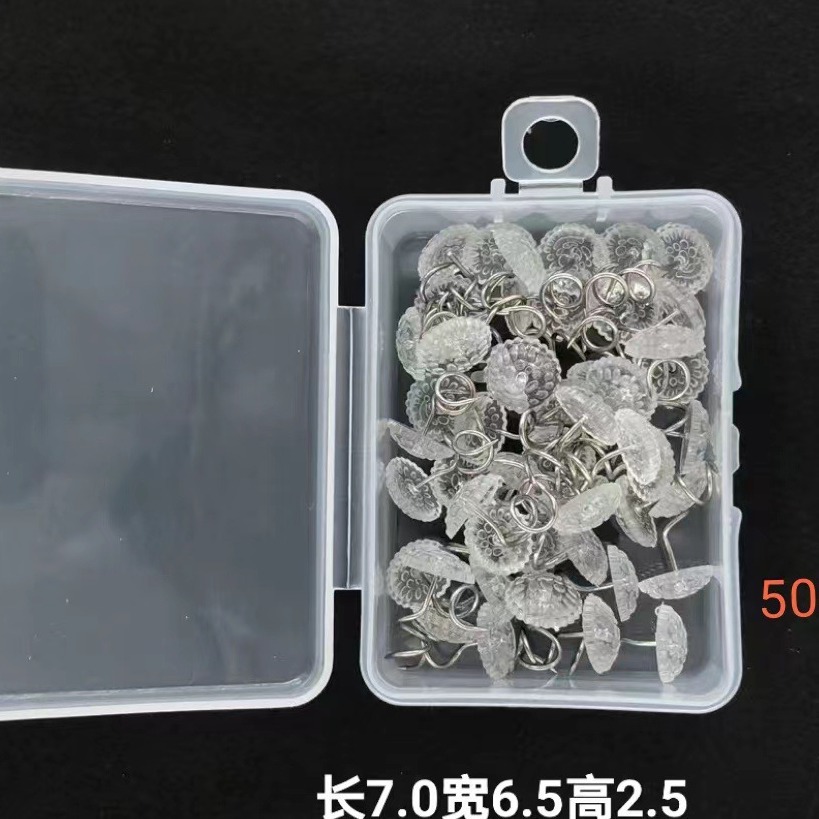 Acero inoxidable transparente espiral aguja cama falda sofá cubierta fijación pin torsión tornillo fijador