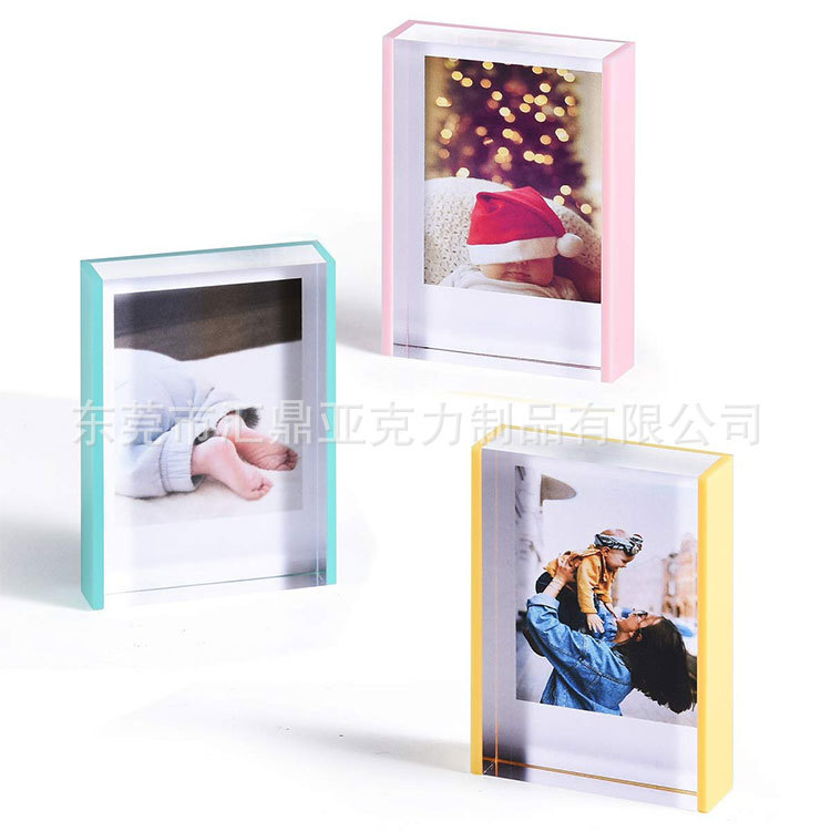 Nordic acrylic mini photo frame suitable for light luxury simple desktop Fuji and Polaroid film photo frame display stand
