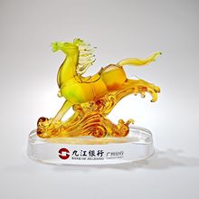 琉璃马摆件马到成功乘风踏浪马企业周年纪念品定制银行开业礼品