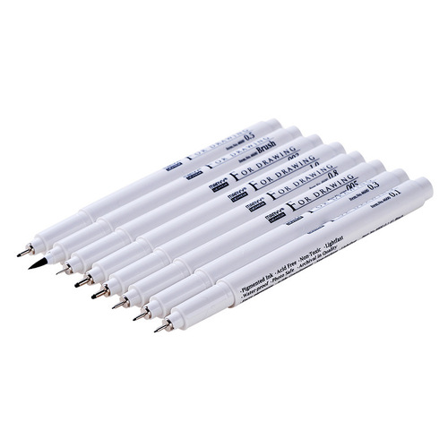 Japan Uchida Meihui needle pen 4600 brown brush set black stroke painting Gundam model hook line pen