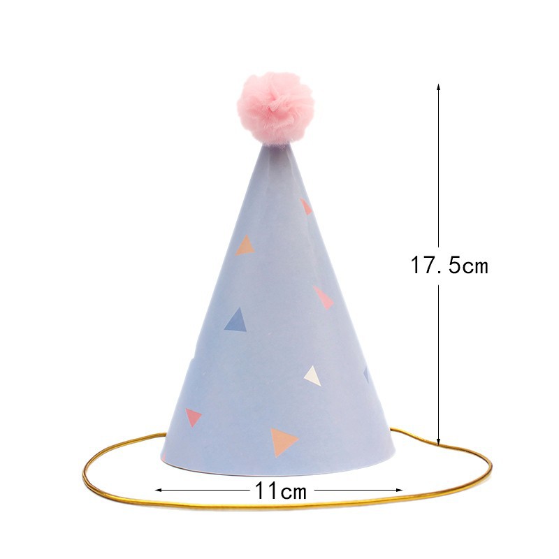 Sombreros de cumpleaños de embalaje independiente, sombreros de fiesta, sombreros de punta, sombreros de fiesta para bebés, sombreros de pastel