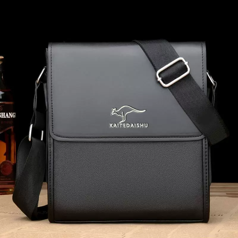 Сумка через плечо из натуральной кожи, прочная casual crossbody, коричневая или черная