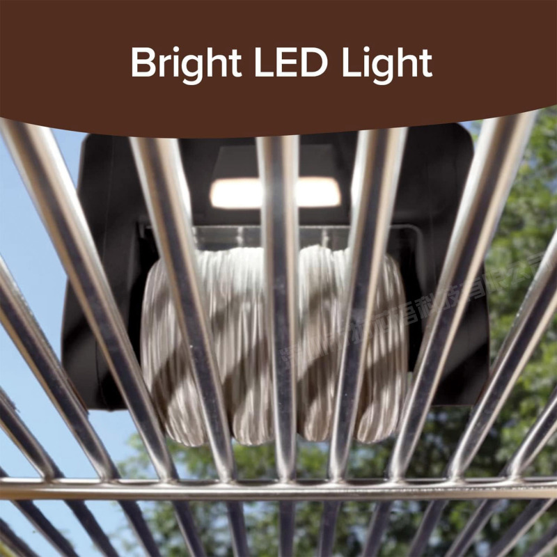 2025年製 ステンレス304製 ローラーバーベキューブラシ LEDライト付き 毛なし 食品グレード 清掃用 LED照明|undefined