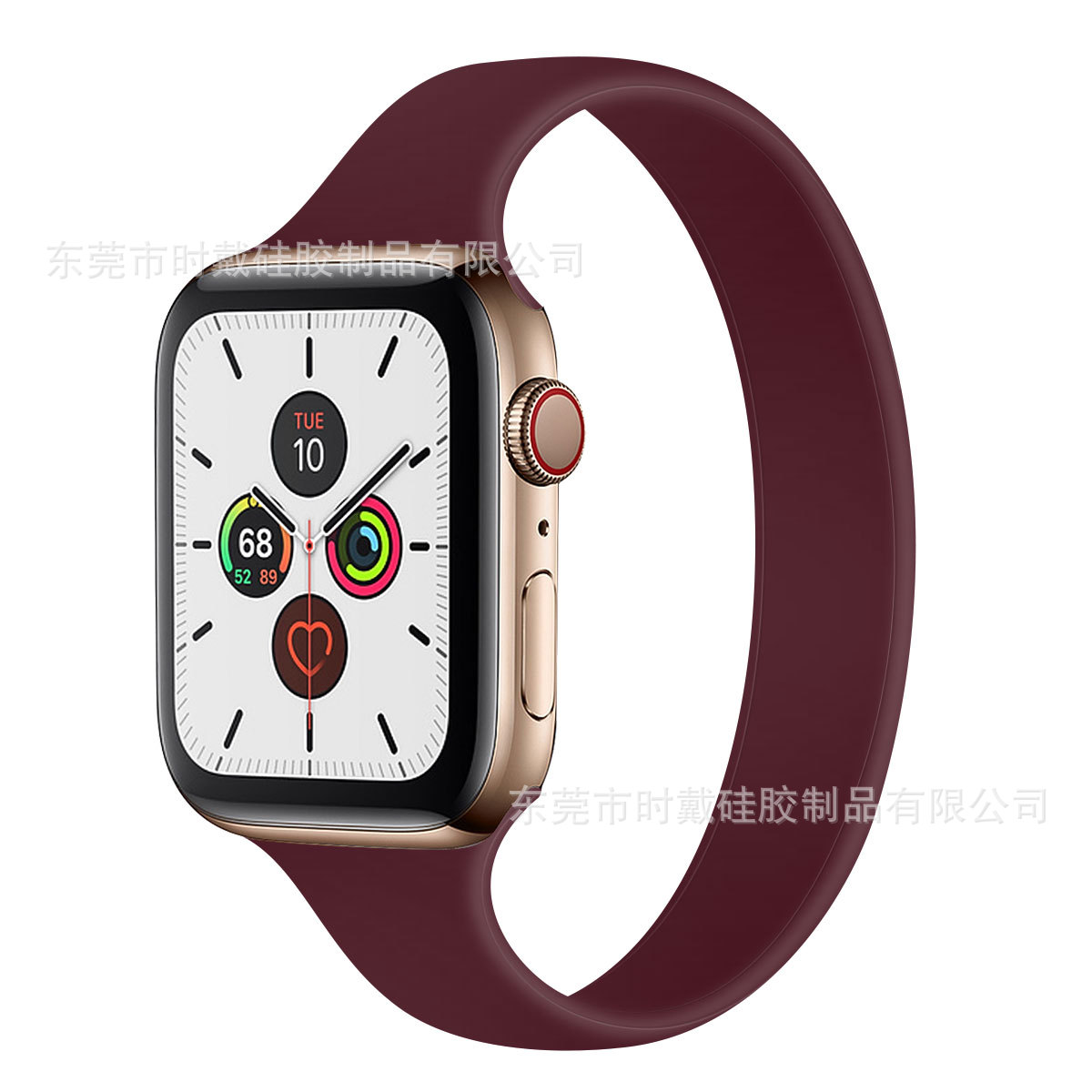 苹果一体纯色缩身款