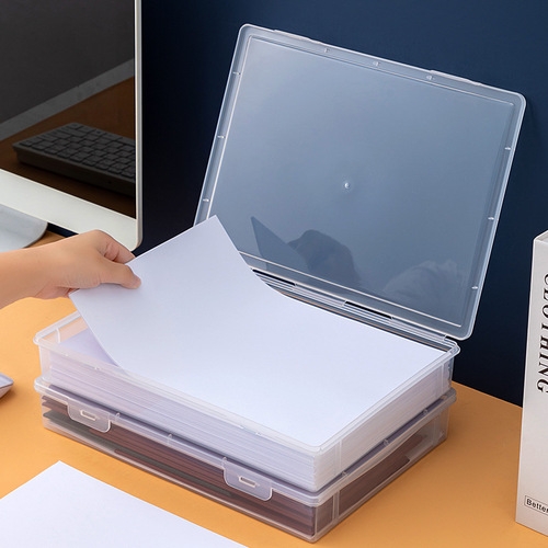 Book a4 file storage box desktop office test paper storage document storage box transparent data organizing file box