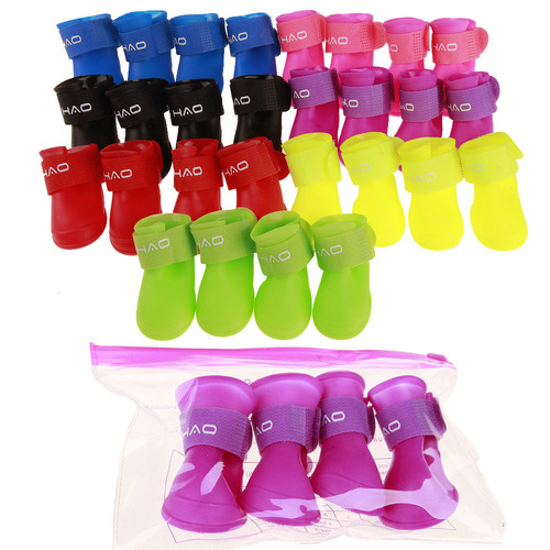 Premium Special Pet Rain Boots Anti-Skid Pet Shoes for Dogs and Cats, Factory Wholesale Pet Supplies